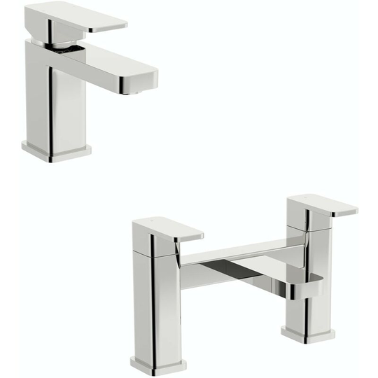 Connect wras basin and bath mixer tap pack - Chrome - Kirke