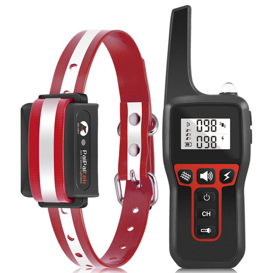 Thsinde - Dog Anti Bark Collar, Vibration Automatic Harmless Training Aid, Rechargeable Electric, for Small Large Dogs-red