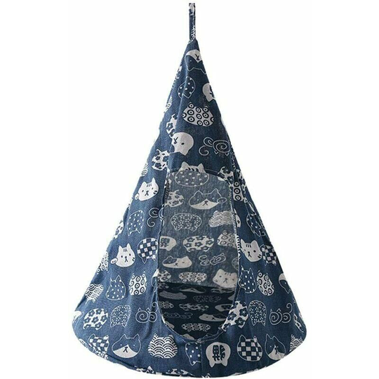 Hanging Bed for Hammocks Removable Cat Hanging House Conical Hammock Pet Tent for Small Cat Dogs S (With Steel Ring)
