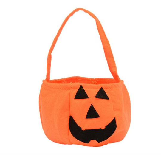 Betterlifegb - Halloween Pumpkin Bag Baskets Trick or Treat Candy Sweets Handbag Buckets Holder Cookies Craft Tote for Kids