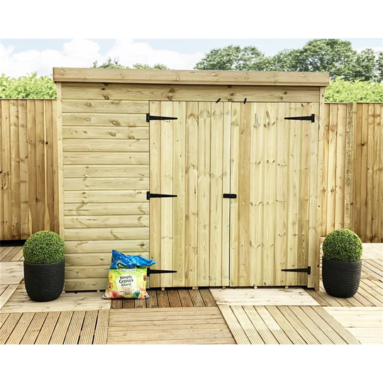 Kamthe 8 ft. W x 4 ft. D Solid Wood Garden Shed