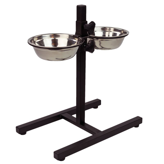 Adjustable Height Pet Dog Feeding Stand with 2 Bowls - Large - KCT