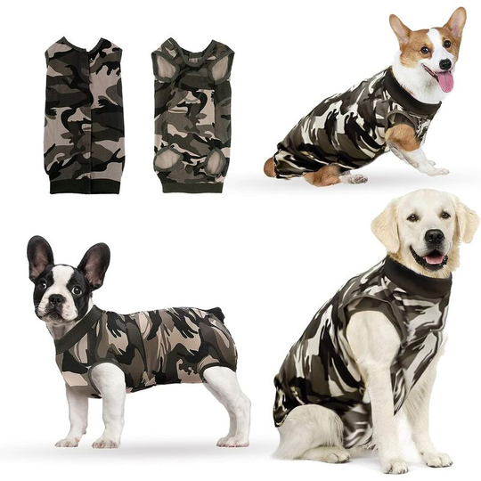 Dog Surgical Recovery Suit - Puppy Surgical Clothes Anti-licking Vest - for Abdominal & Male & Female Wounds
