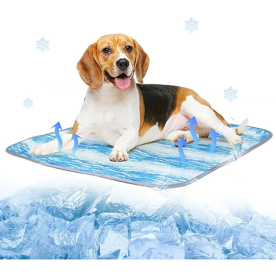 Pet Cooling Mat for Dog Cat Pressure Activated Triple Cooling Layer Fast Cooling Avoid Overheating in Summer Cooling Pad On Floor Bed Sofa Indoor and