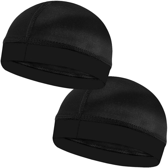 2pcs Silky Stocking Wave Caps , Doo Rags Compression Cap Thsinde