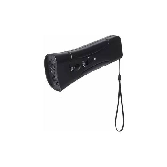 Dual Head Ultrasonic Anti Bark Dog Training Equipment, Dog Barking Trainer, Led Light Dog Repeller, Portable Dog Trainer, Black