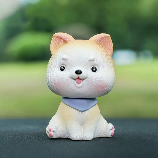 Car Shaking Head Dog, Car Interior Decoration Ornament Cute Animal Dancing Toy Car Dashboard Ornament Accessories for Women Girl Gift,#F