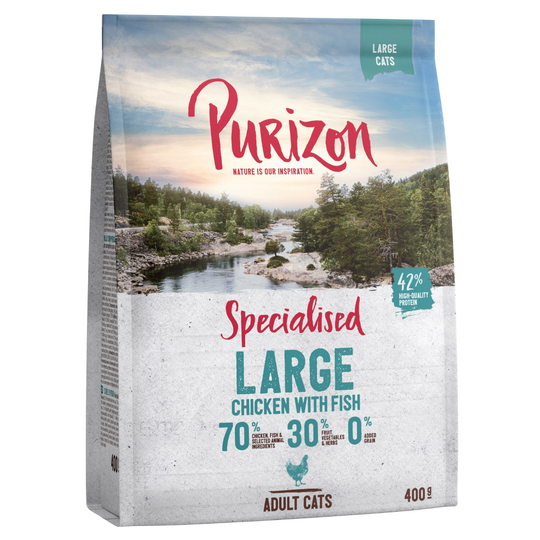 400g Purizon Dry Cat Food - Special Price!* - Large Adult Chicken & Fish (400g)
