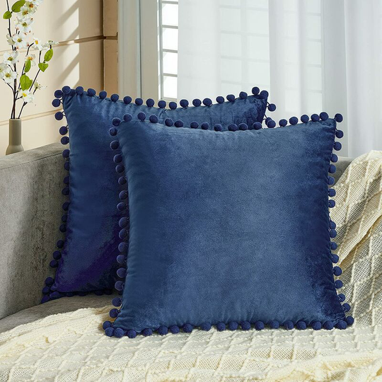Set of 2 Double Sided Soft Rabbit Fur Pillow Cases, Pillow Case for Home, Living Room, Sofa, Bedroom (Light Gray, 40 x 40cm)