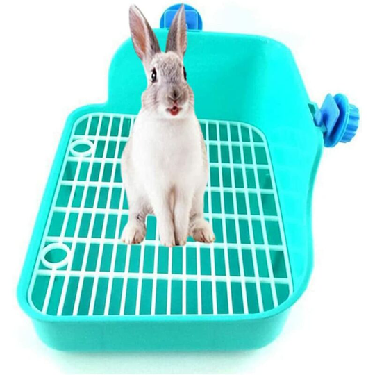 Pet Toilet Litter Box Toilet House Corner Litter Box Rabbit Litter Box Toilet Pet Toilet(Green)