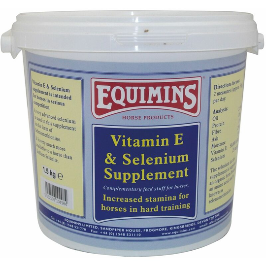 Equimins - Vitamin e & Selenium Supplement - 1.5 Kg Tub - 498