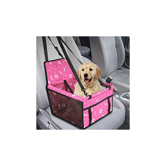 Sun Flowergb - Pet booster seat suitable for small dogs, waterproof and breathable Car dog booster seat cover, pvc pipe support rod to protect the