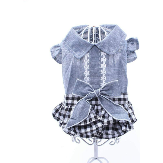 Dog Clothes Summer Pet Clothes Princess Dress Bow Skirt Plush Clothes (m)
