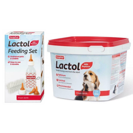 500g - Beaphar Lactol Puppy Milk Welping Milk Baby Orphaned Puppies + Free Feeding Kit