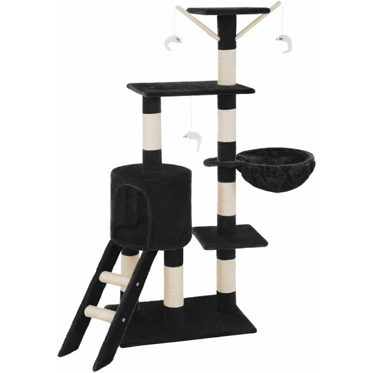 Cat tree scratching post Dominik - cat scratching post, cat tower, scratching post - black - black
