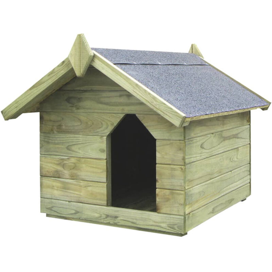 Garden Dog House with Opening Roof fsc Impregnated Pinewood