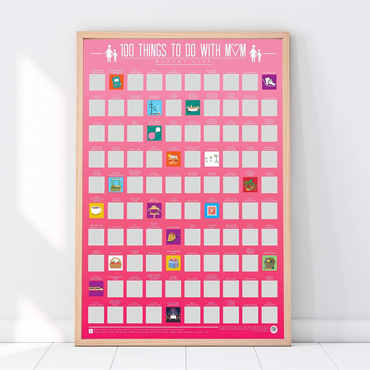 100 Things To Do With Mum Scratch Off Activity Poster