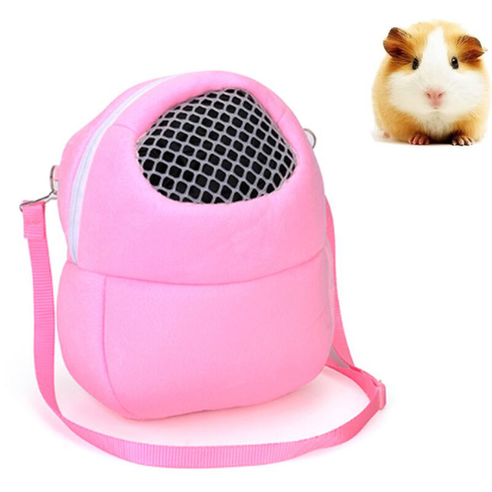 Portable African Hedgehog Hamster Breathable Pet Dog Carrier Bags Puppy Cat Handbags Travel Backpack 27*22CM (Pink)