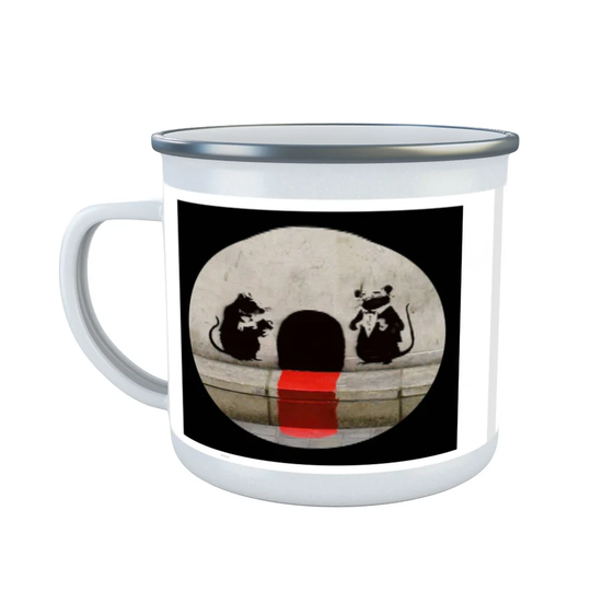 Isidora Red Carpet Rats Enamel Mug