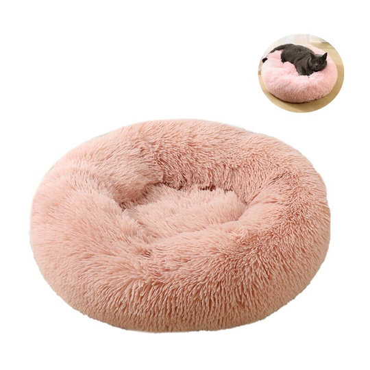 Washable Comfy Soothing Donut Style Plush Cat or Dog Bed (60cm)