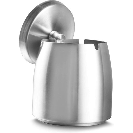 Large Ashtray Outdoor Ashtray Deodorant Ashtray Closed Ashtray Outdoor Ashtray Silver Base