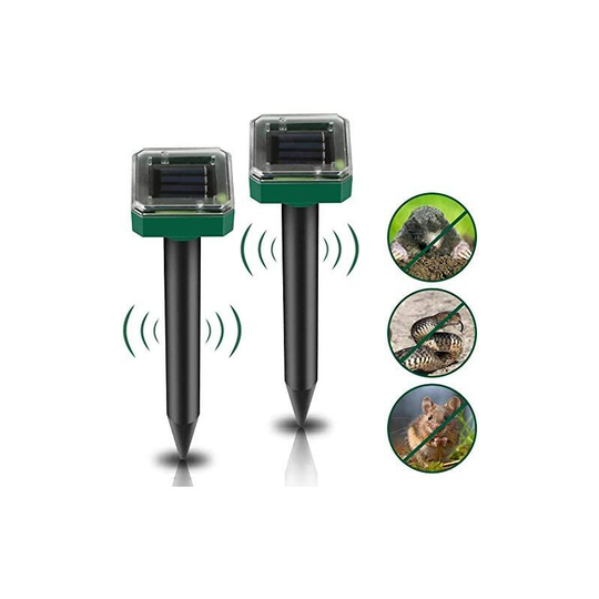 Litzee - Solar Ultrasonic Mole Repellent, Solar Ultrasonic Repellent, Outdoor Solar Repellent Combines Sound and Vibration, Anti Mole Repellent, for