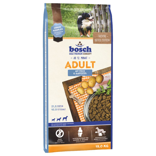 bosch Adult with Fish & Potato Dry Dog Food - 15kg