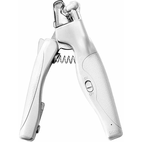 Deckon - Dog Cats Nail Clipper with usb Rechargeable led Light, Hidden Claw File and Safety Lock Safe Grooming Tool for Dogs, Cats and Other Pets