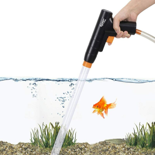 Monly - hygger Aquarium Sludge Vacuum Cleaner, New for Quick Water Changes with Suction Button, Aquarium Gravel Cleaning Kit, Aquarium Floor Cleaner,