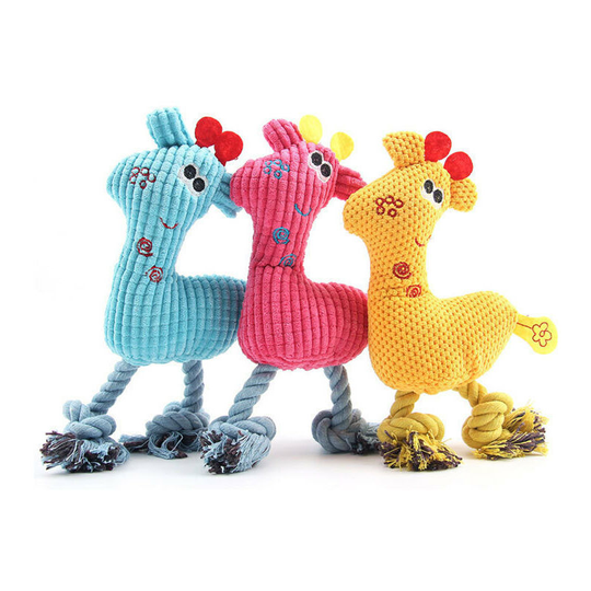3 pcs Pet supplies plush doll dog small toy plush corn grain deer sounding dog toy 28 * 10cm