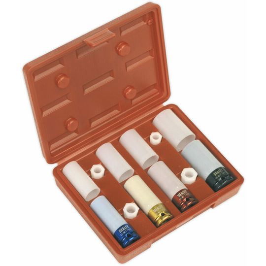4 pack Alloy Wheel Impact Socket Set - 1/2' Square Drive - Chrome Molybdenum