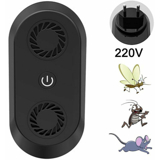 Joorrt - Antiparasitic repulsive with ultrasound plug-in for the interior, get rid of cockroaches, spiders, bedbugs, insects, chips, rodents, mice,