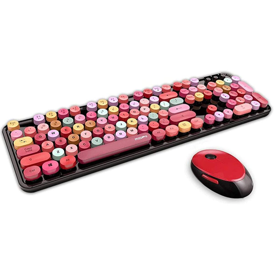 (lipstick mix) Wireless Keyboard & Mouse Set, Bluetooth Keyboard