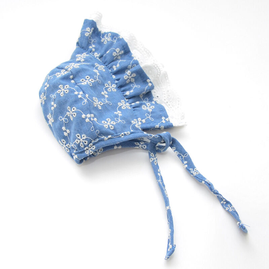 Hollow embroidered sun hat - blue (l) code spring and summer pet hat puppy hat pet sun hat sun hat kitten hat pet jewelry cat jewelry