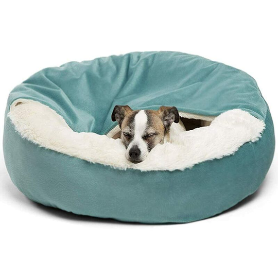 Cat Bed Comfortable Round Dog Bed Soft Pet Bed XZ025 (48 * 20, Cyan)