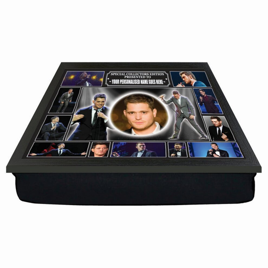 Personalised Icon Legend Michael Buble Cushion Lap Tray Gift