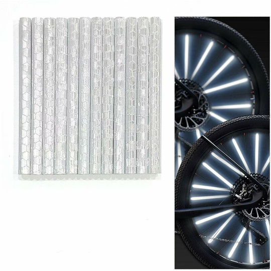 48 pieces spoke reflectors 360° visibility and easy assembly reflectors, bike wheel reflector