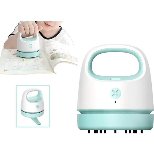 Mini Desktop Vacuum Cleaner, Portable Vacuum Cleaner with Cleaning Brush and Suction Nozzle, usb Charging, Great for Small Vacuuming, Crumbs, Debris