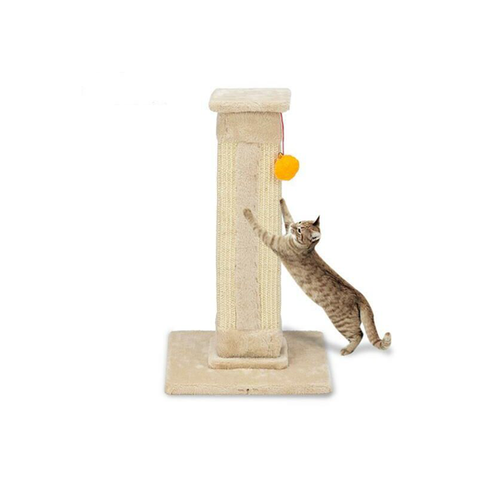 21'Beige Cat Tree With Ball Toy - Beige