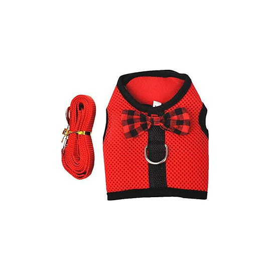 Rabbit Leash Pet Harness Jacket Red s
