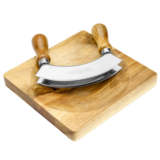 Hachoir Herb Cutter & Chopping Board Chopping Board Set Garlic Chopper M&W