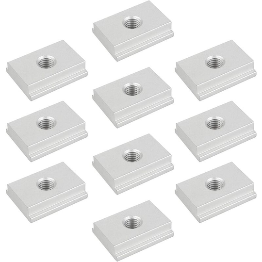 10pcs M8 Groove Nuts, Sliding T Nuts 30 Series Aluminum Alloy T Slot Nuts For M8 Woodworking Tools SOEKAVIA