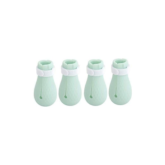 Groofoo - 4pcs Cat Boot, Cat Bath Foot Cat Shoe Cat Silicone Boot Anti-Scratch Cat Protective Shoes Adjustable for Cat Bathtub Cat Toilet kit