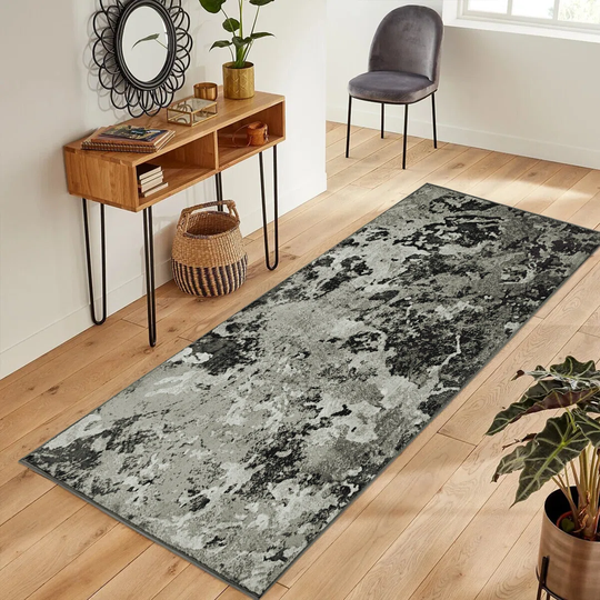 Mykel Grey/Black Indoor/Outdoor Rug