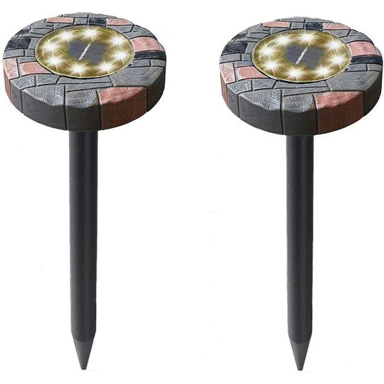 Betterlifegb - Betterlife 2 Pcs Solar Powered Mole Pest Repeller with led Light Ultrasonic Pest Repeller for Gopher Mole Snake Mouse Rodent Repeller
