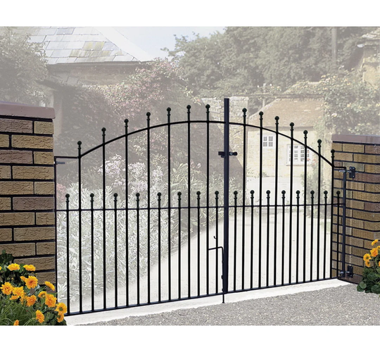 Begonia Ball Top Arched Driveway Metal Garden Gate