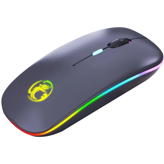 Superseller - E-1300 2.4G+BT5.1 Wireless Dual-mode Mouse Ergonomic Office Mice 3 Adjustable dpi Built-in Rechargeable Lithium Battery Silver, Black