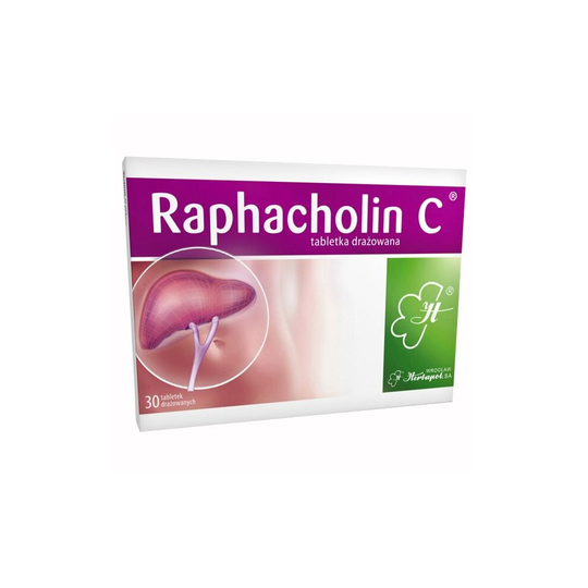 Raphacholin C, 30 tablets, 30 tabletek drażowanych