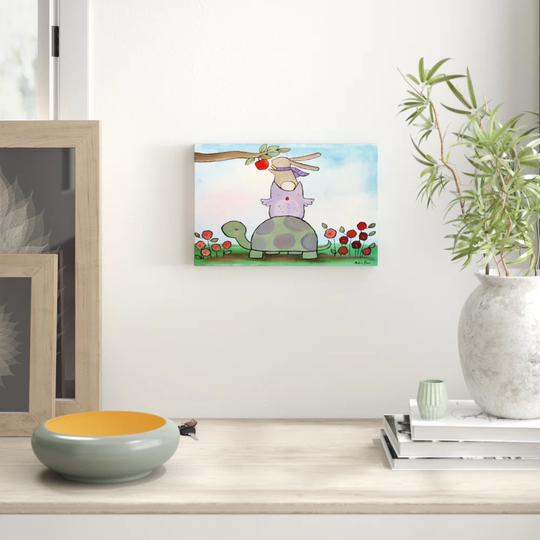 'Helping Friends' by Andrea Doss Art Print Wrapped on Canvas