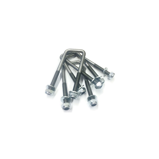 (10) M12 Square Unplated U Bolts For Boat Trailers 55mm Width x 200mm Length